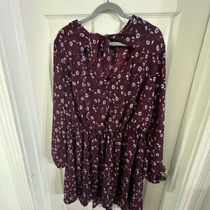 Floral Burgundy Tunic